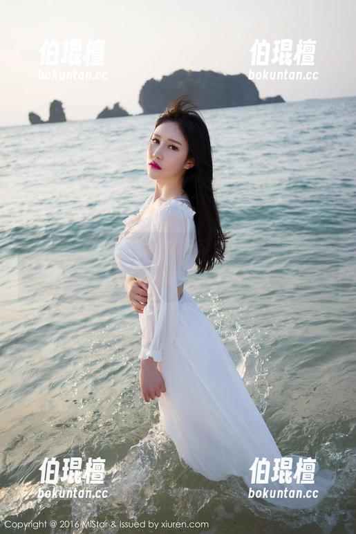 MiStar魅妍社-李可可 MiStar魅妍社 - 李可可的白裙,精选美图,风一吹就像要飘起来!